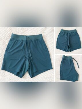 Men's Athletic Shorts - Teal Blue, Lightweight Performance